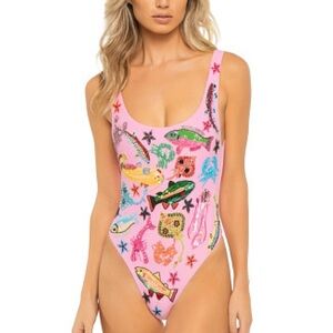 NWT Oceanus Arizona One Piece Multi Color Swimsuit Size S